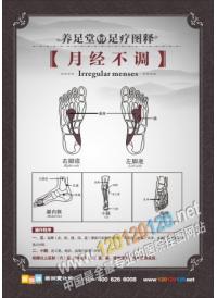 足疗挂图 足疗标语 月经不调