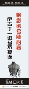 吸烟有害健康标语 吸烟有害健康宣传语 吸烟有害健康警示语 烟缈缈兮肺心寒，尼古丁一进兮不复返