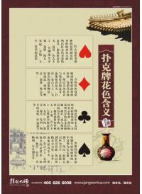 棋牌室挂画 扑克牌花色含义