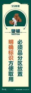 5s管理标语口号 必须品分区放置明确标识方便取用