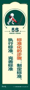 5s车间现场管理图片 标准化的步骤：制定标准、执行标准、完善标准