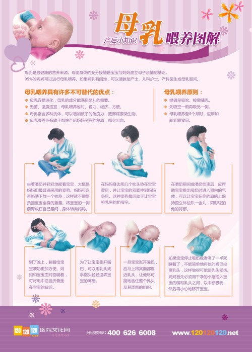产后小知识 母乳喂养图解 妇幼保健口号