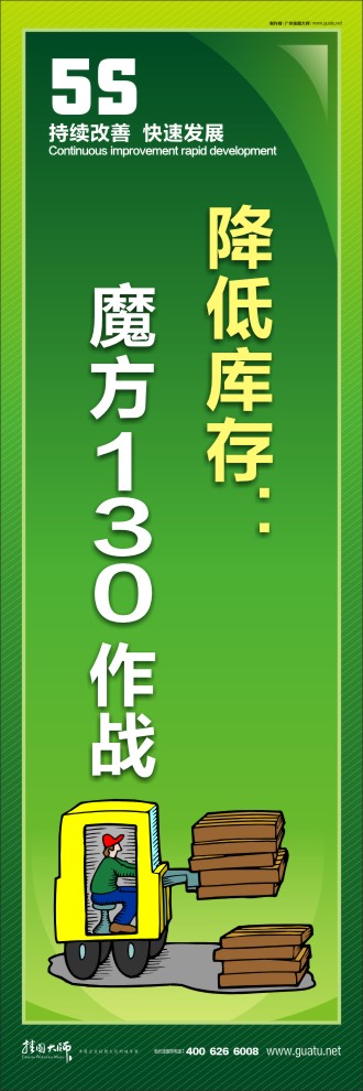 企业5s标语 降低库存：魔方130作战