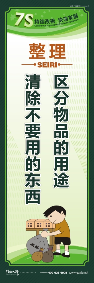 7s图片 区分物品的用途 清除不要用的东西