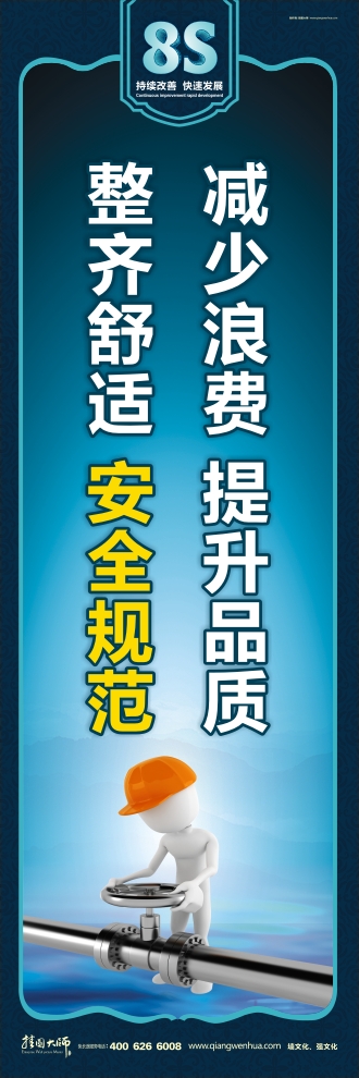 8s标语 减少浪费 提升品质