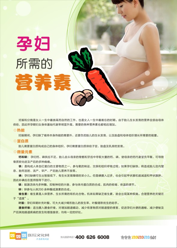 孕期保健知识图 妇幼保健宣传标语 孕妇所需的营养素