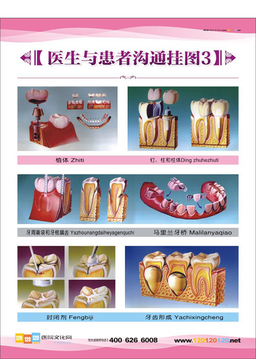 牙科宣传图片 牙科门诊图片 口腔科医生与患者沟通挂图3