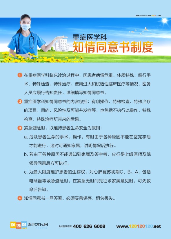 重症医学科知情同意书制度