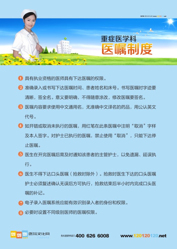 重症医学科医嘱制度